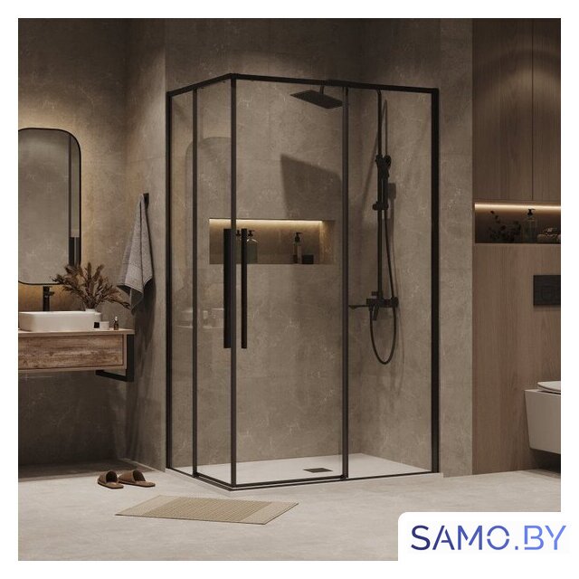 Душевой уголок Grossman Galaxy 100x90x195 300.K33.01.1090.42.00 (графит сатин/прозрачное стекло) - Изображение №9 — Интернет-магазин samo.by