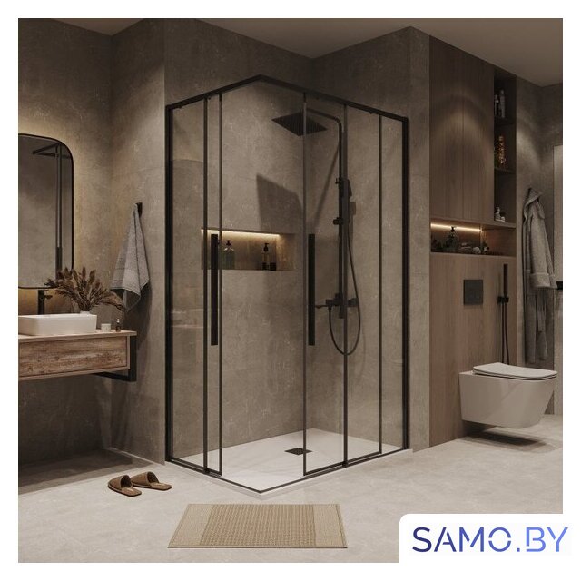 Душевой уголок Grossman Galaxy 100x90x195 300.K33.01.1090.42.00 (графит сатин/прозрачное стекло) - Изображение №7 — Интернет-магазин samo.by