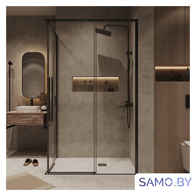 Душевой уголок Grossman Galaxy 100x90x195 300.K33.01.1090.42.00 (графит сатин/прозрачное стекло) - Изображение №8 — Интернет-магазин samo.by