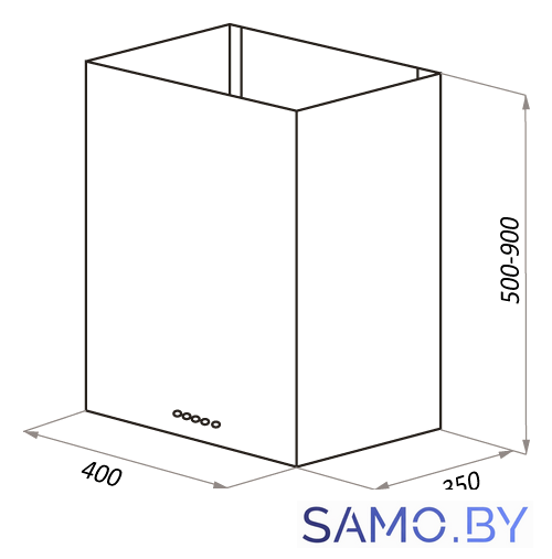 Кухонная вытяжка HOMSair Phlox Push 40 (белый) - Изображение №2 — Интернет-магазин samo.by