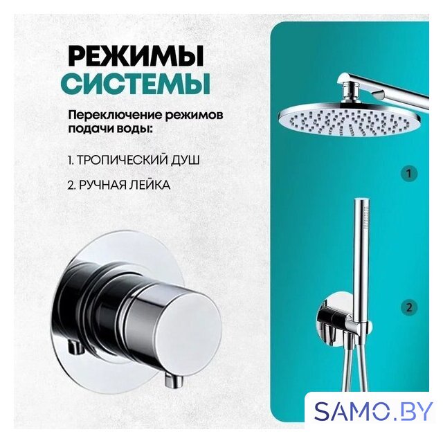Душевая система  Grocenberg GB5090 (хром) - Изображение №4 — Интернет-магазин samo.by
