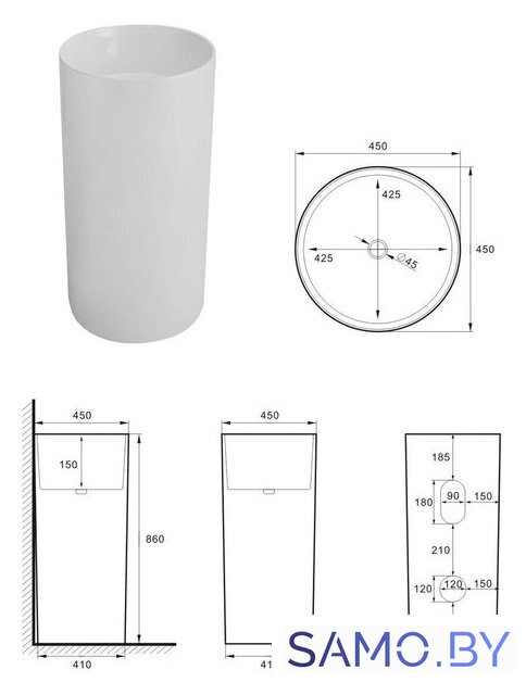 Умывальник SantiLine SL-4014 - Изображение №4 — Интернет-магазин samo.by