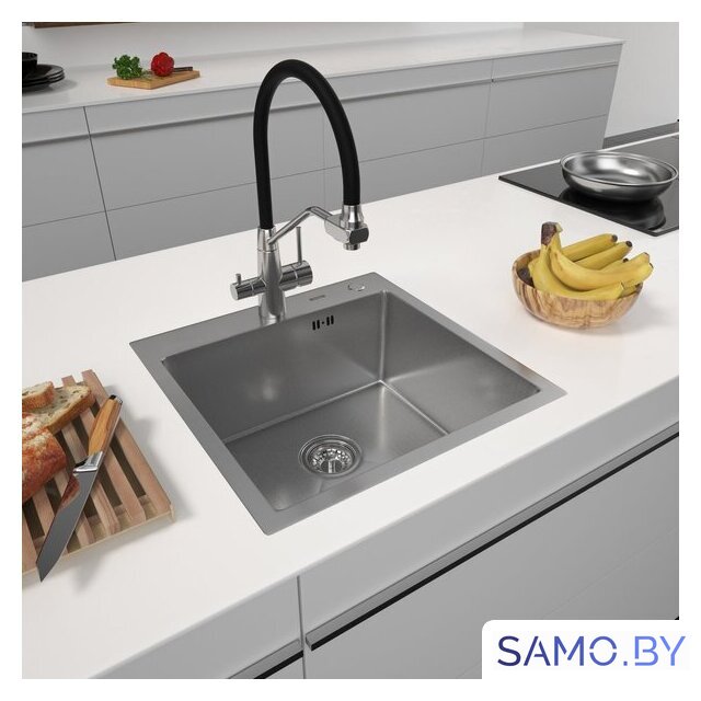 Кухонная мойка ARFEKA Eco AR 500*500 Satin Decor Millet Grains - Изображение №1 — Интернет-магазин samo.by