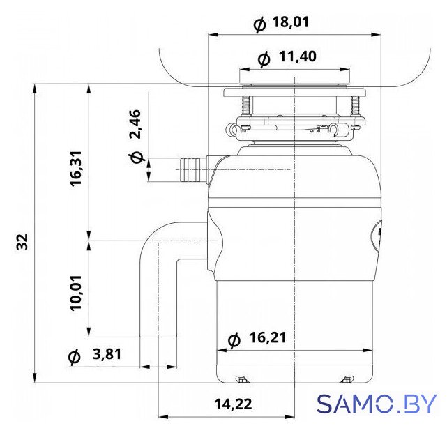 Измельчитель пищевых отходов ZorG Premium FWD Medium - Изображение №3 — Интернет-магазин samo.by