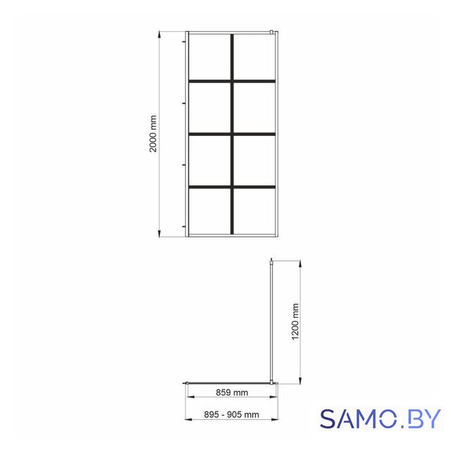 Душевая стенка Wasserkraft Glan 66W39 - Изображение №3 — Интернет-магазин samo.by