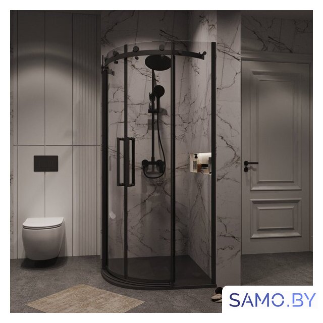 Душевой уголок Grossman Classic 100x100x195 301.K33.04.1010.21.00 (черный матовый/прозрачное стекло) - Изображение №8 — Интернет-магазин samo.by