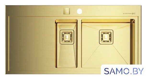 Кухонная мойка Omoikiri Akisame 100-2-LG-R 4973090 (светлое золото) - Изображение №1 — Интернет-магазин samo.by