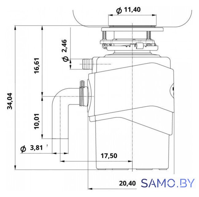 Измельчитель пищевых отходов ZorG Premium FWD Max - Изображение №3 — Интернет-магазин samo.by