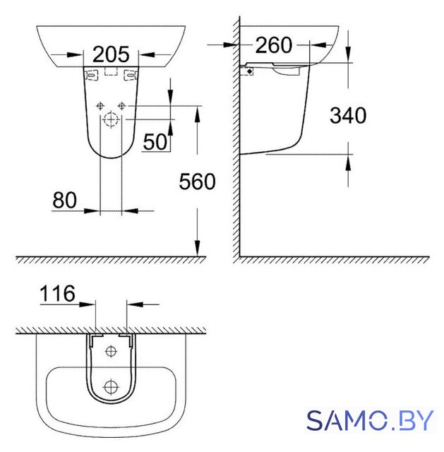 Полупьедестал для умывальника Grohe 39426000 - Изображение №5 — Интернет-магазин samo.by