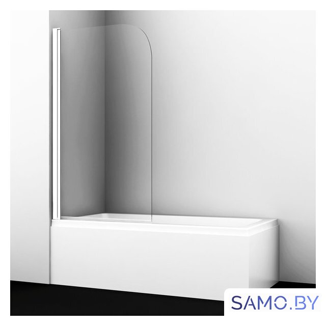 Стеклянная шторка для ванны Wasserkraft Leine 35P01-80WHITE - Изображение №2 — Интернет-магазин samo.by