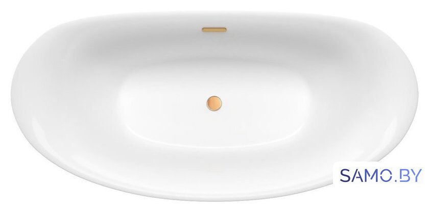 Ванна Wellsee Enjoy e Amedeo 175x83 23740104R (отдельностоящая ванна белый глянец, экран, ножки, сифон-автомат золото) - Изображение №4 — Интернет-магазин samo.by