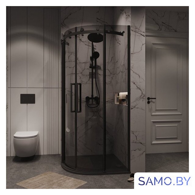 Душевой уголок Grossman Classic 100x100x195 301.K33.04.1010.21.10 (черный матовый/тонированное стекло) - Изображение №8 — Интернет-магазин samo.by