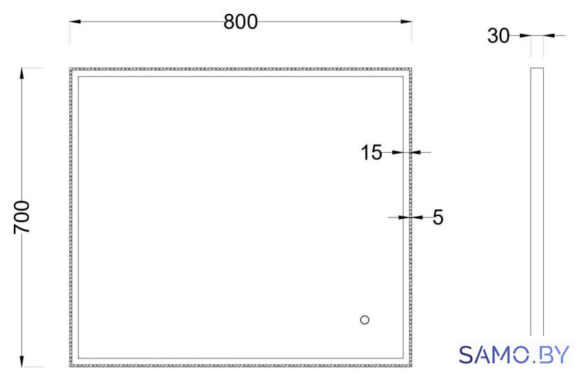  Roxen Зеркало Sigma 510210-80GM 80x70 - Изображение №6 — Интернет-магазин samo.by