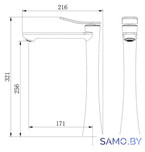Смеситель Grossman Advans 520.K35.09.320 (золото сатиновый) - Изображение №5 — Интернет-магазин samo.by