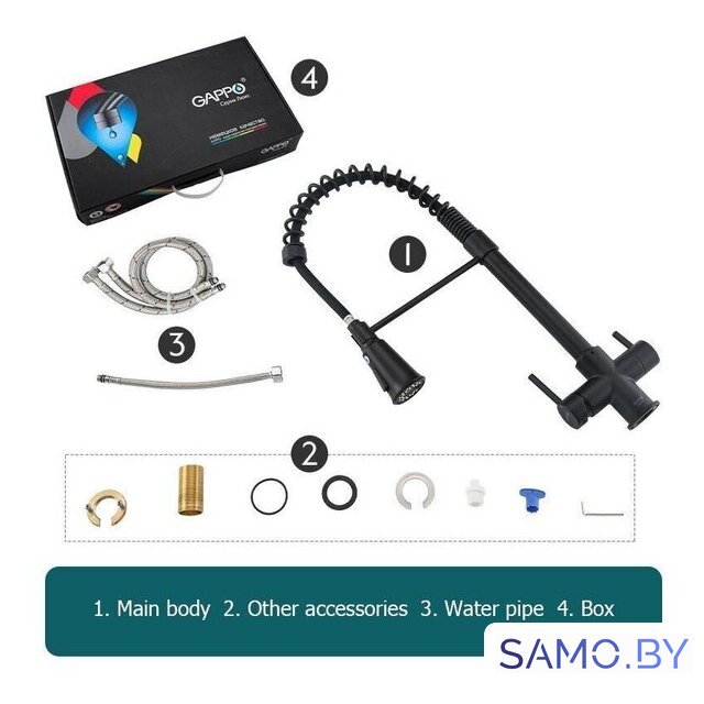 Смеситель Gappo G4398-66 - Изображение №3 — Интернет-магазин samo.by