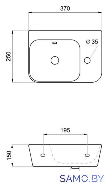 Умывальник Lavinia Boho Bathroom Sink Slim 33311065 - Изображение №6 — Интернет-магазин samo.by