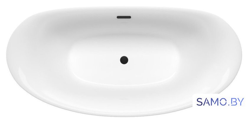 Ванна Wellsee Enjoy e Amedeo 175x83 23740103R (отдельностоящая ванна белый глянец, экран, ножки, сифон-автомат матовый черный) - Изображение №4 — Интернет-магазин samo.by