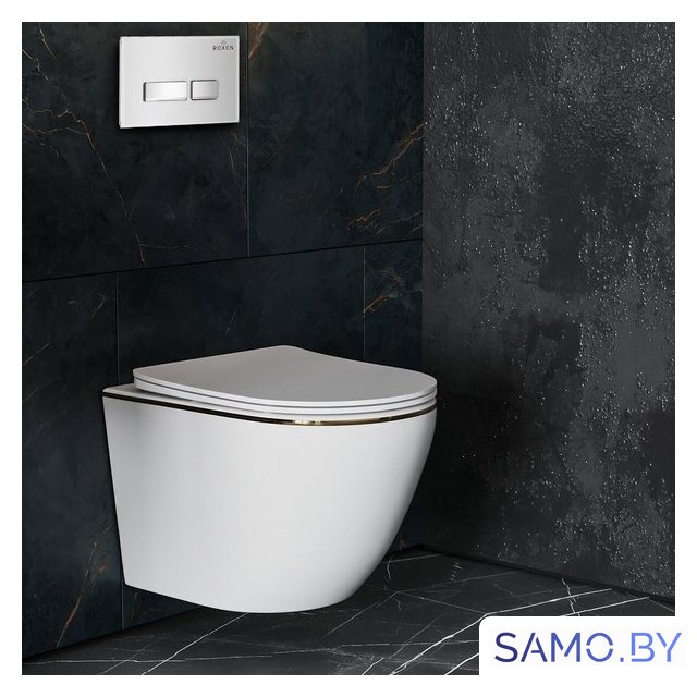 Унитаз подвесной Roxen Antares Gold в комплекте с инсталляцией StounFix Dual Fresh 6 в 1 904965 (белое стекло) - Изображение №11 — Интернет-магазин samo.by