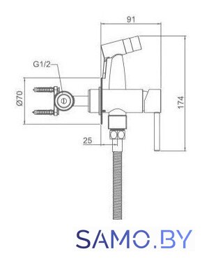 Гигиенический душ Gappo G7206-3 - Изображение №3 — Интернет-магазин samo.by