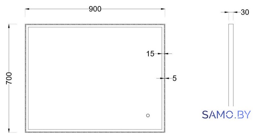  Roxen Зеркало Sigma 510210-90GM 90x70 - Изображение №6 — Интернет-магазин samo.by