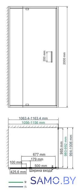 Душевой уголок Wasserkraft Berkel 48P16 - Изображение №4 — Интернет-магазин samo.by