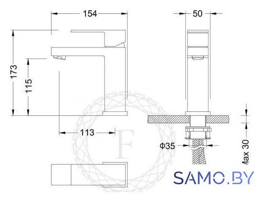 Смеситель Filarete Fing FL5040 (никель) - Изображение №10 — Интернет-магазин samo.by