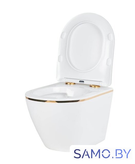 Унитаз подвесной Roxen Antares Gold 530110-01G Rimless Soft Close - Изображение №8 — Интернет-магазин samo.by