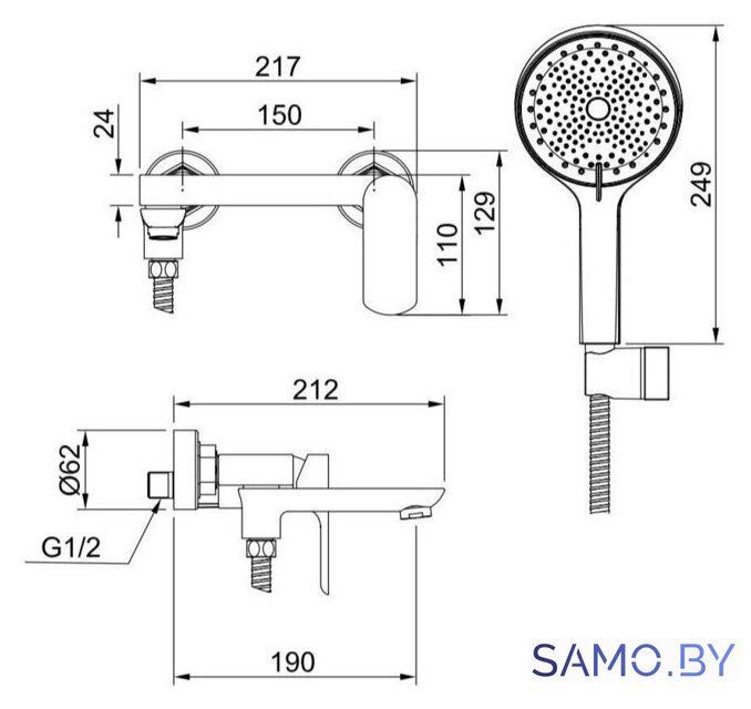 Смеситель Raglo R03.30.09 - Изображение №2 — Интернет-магазин samo.by
