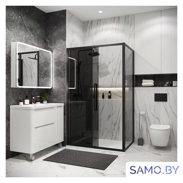 Душевой уголок Grossman Cosmo 120x90x195 120.K33.02.1290.21.10 (черный матовый/тонированное стекло) - Изображение №8 — Интернет-магазин samo.by