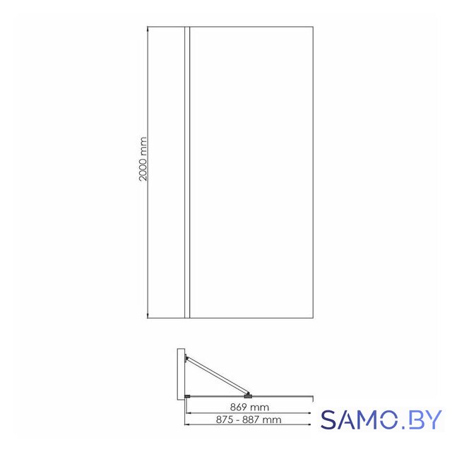 Душевая стенка Wasserkraft Aisch 55W39 - Изображение №2 — Интернет-магазин samo.by