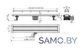 Трап/канал Alcaplast APZ13-DOUBLE9-550 - Изображение №2 — Интернет-магазин samo.by