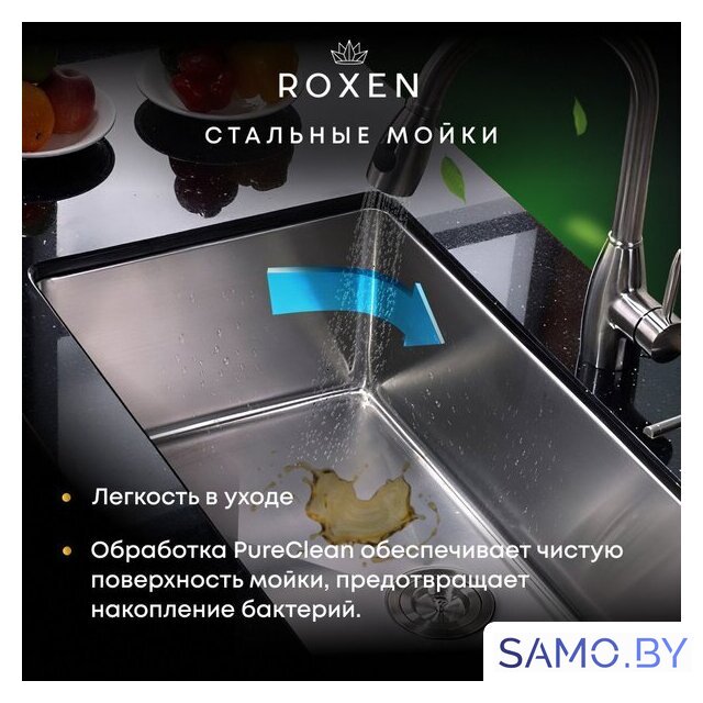 Кухонная мойка Roxen Stage Plus 560250-60B многофункциональная 8 в 1 (60*48/графит) - Изображение №20 — Интернет-магазин samo.by