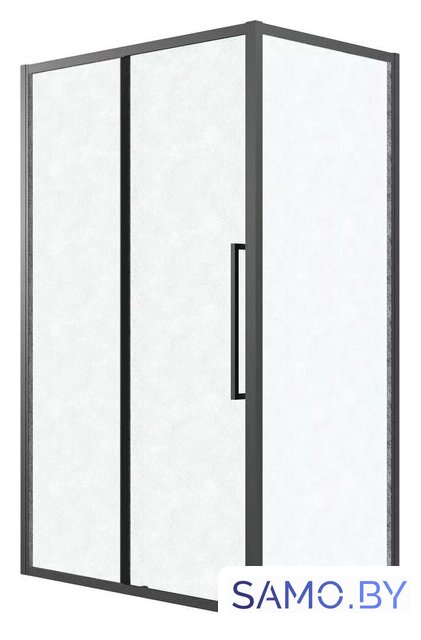 Душевой уголок Grossman Cosmo 120x90x195 120.K33.02.1290.21.02 (черный матовый/шиншилла стекло) - Изображение №1 — Интернет-магазин samo.by