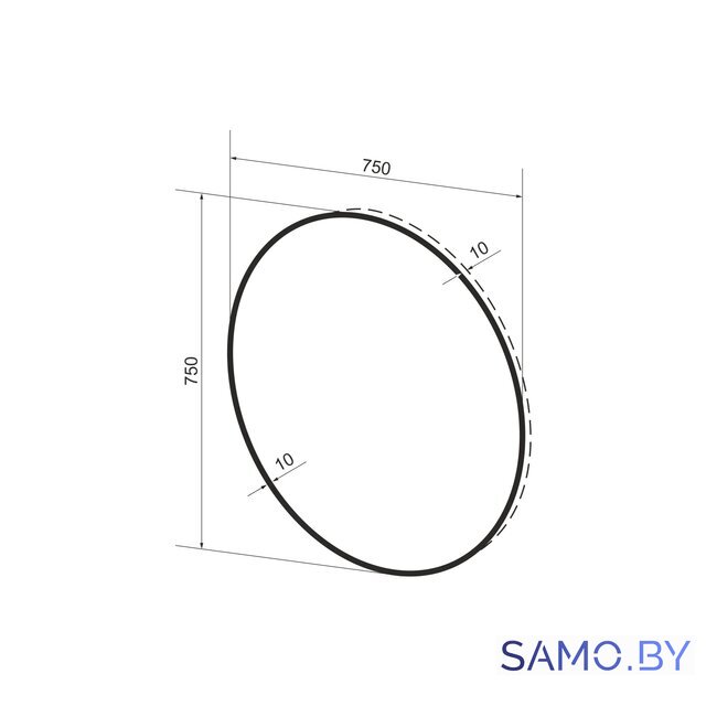  Wellsee Зеркало 7 Rays' Spectrum 172200050, 75 х 75 см - Изображение №9 — Интернет-магазин samo.by