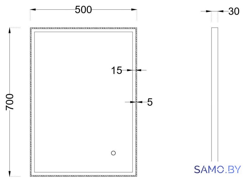  Roxen Зеркало Sigma 510210-50GM 50x70 - Изображение №6 — Интернет-магазин samo.by