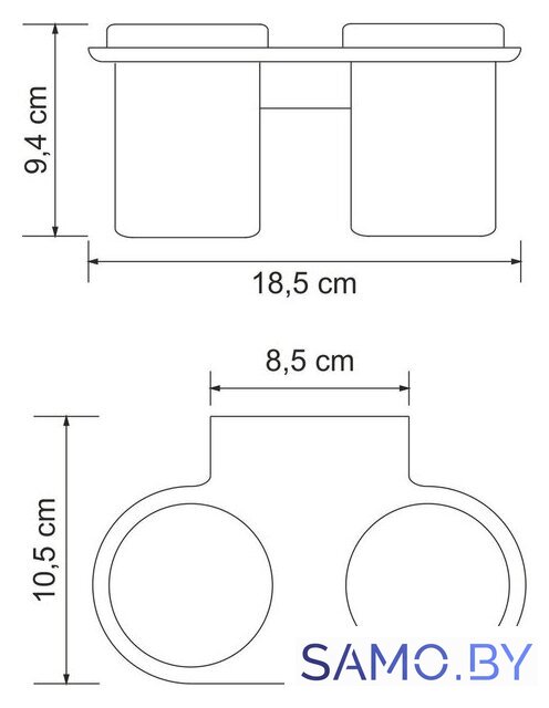 Держатель для стакана Wasserkraft Kammel K-8328D - Изображение №3 — Интернет-магазин samo.by