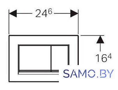Панель смыва Geberit Sigma 30 115.883.01.1 (белый матовый лак/белый) - Изображение №2 — Интернет-магазин samo.by