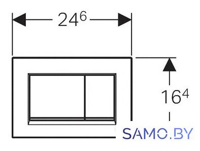 Панель смыва Geberit Sigma 30 115.883.KJ.1 (белый/глянцевый хром) - Изображение №2 — Интернет-магазин samo.by