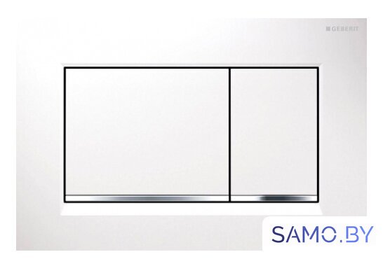 Панель смыва Geberit Sigma 30 115.883.KJ.1 (белый/глянцевый хром) - Изображение №1 — Интернет-магазин samo.by