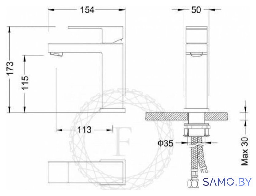 Смеситель Filarete Fing FL5040 (графит) - Изображение №8 — Интернет-магазин samo.by