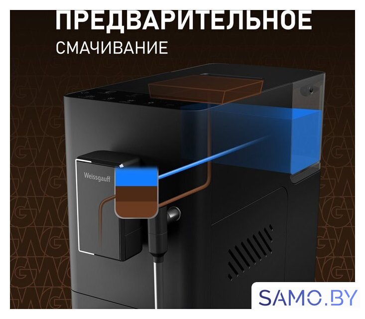 Кофемашина Weissgauff WCM-230 ColorTouch Cappuccino Nero - Изображение №3 — Интернет-магазин samo.by