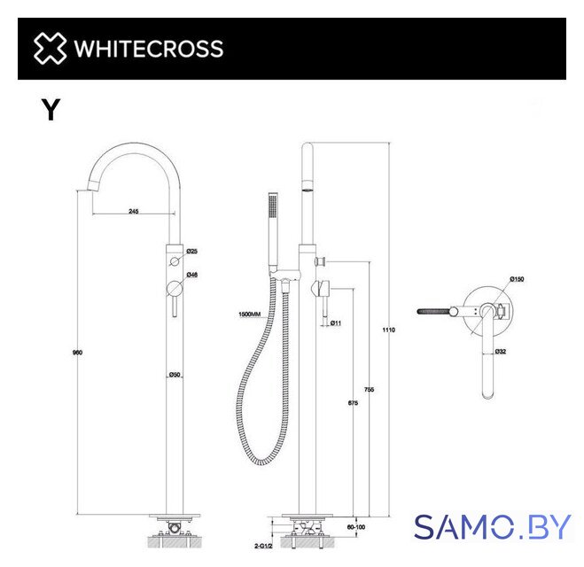 Смеситель Whitecross Y1233CPB (брашированная медь) - Изображение №3 — Интернет-магазин samo.by