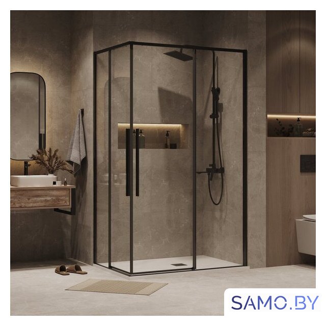 Душевой уголок Grossman Galaxy 90x80x195 300.K33.01.9080.42.00 (графит сатин/прозрачное стекло) - Изображение №7 — Интернет-магазин samo.by