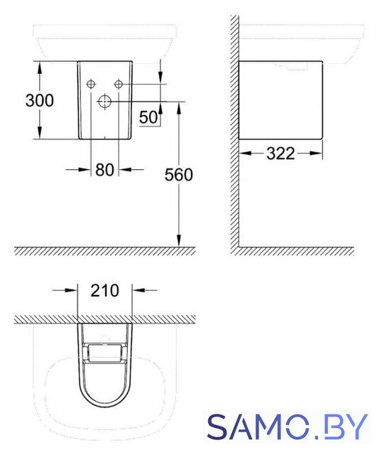 Полупьедестал для умывальника Grohe 39201000 - Изображение №4 — Интернет-магазин samo.by