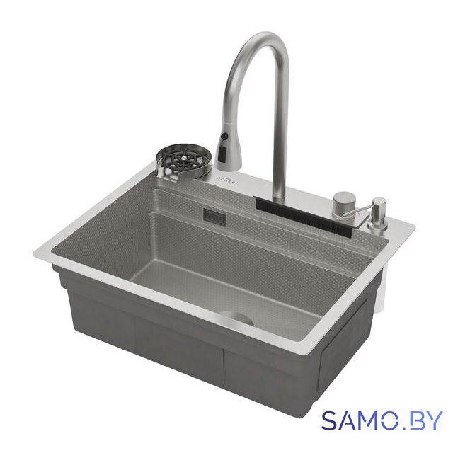 Кухонная мойка Roxen Stage Plus 560250-60-S многофункциональная 8 в 1 (60*48/текстурный сатин) - Изображение №4 — Интернет-магазин samo.by