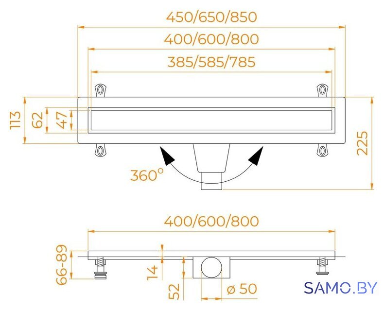 Трап/канал RGW Drain Leo-31 60213140-04 - Изображение №9 — Интернет-магазин samo.by