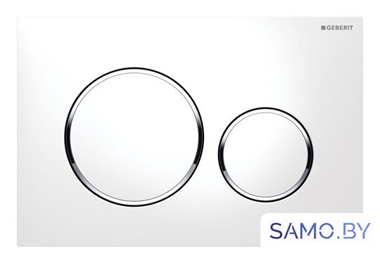 Панель смыва Geberit Sigma 20 115.882.KJ.1 (белый/глянцевый хром) - Изображение №1 — Интернет-магазин samo.by