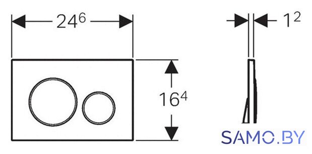 Панель смыва Geberit Sigma 20 115.882.KJ.1 (белый/глянцевый хром) - Изображение №2 — Интернет-магазин samo.by