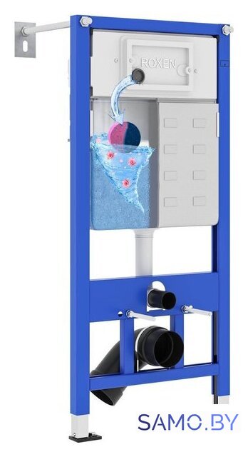 Унитаз подвесной Roxen Royal Matt в комплекте с инсталляцией StounFix Dual Fresh 6 в 1 968299 (кнопка: брашированное золото) - Изображение №8 — Интернет-магазин samo.by