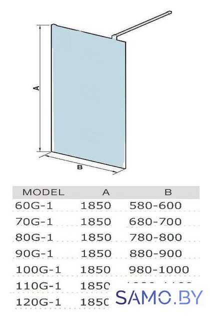 Душевая стенка WeltWasser WW400 70G-1 - Изображение №7 — Интернет-магазин samo.by
